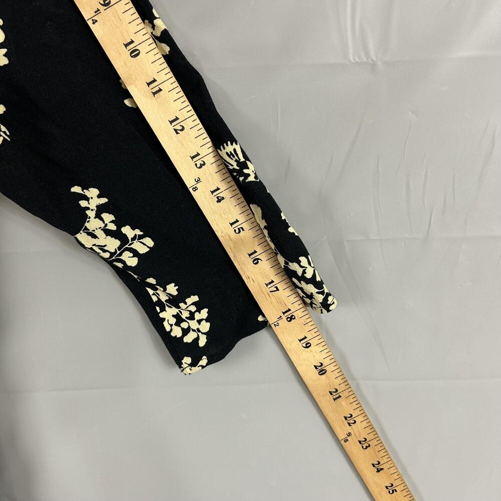 Ba&sh Dress 3 Floral Wrap Maxi Black V Neck 3/4 Sleeve Boho Chic Feminine Party - Picture 7 of 9